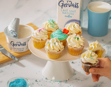 Cupcakes avec le fromage Gervais