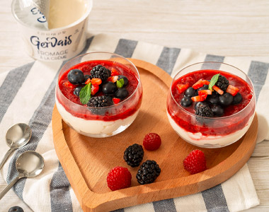 Mini Verrines fromage et fruits rouges