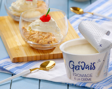 Verrines fromage Gervais, crabe et ciboulette