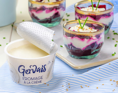 Verrine à la betterave et crème Gervais