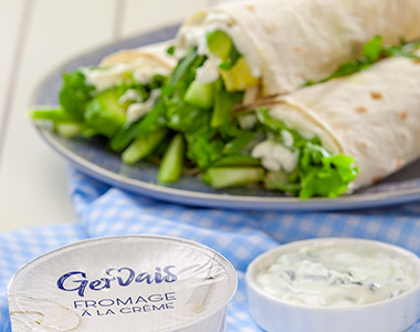 Wrap végétarien à la crème de Gervais